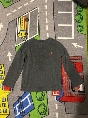 Polo by Ralph Lauren Dark Gray Long-Sleeve Tee with Red Pony